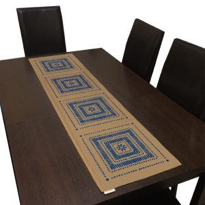 رانر میز غذاخوری آبی